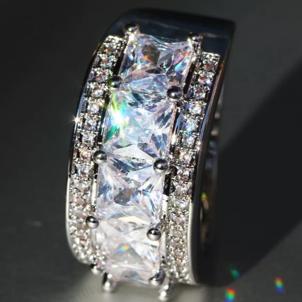 NEW💍8.7 CT 925 Sterling Silver Engagement Ring - Picture 2 of 4